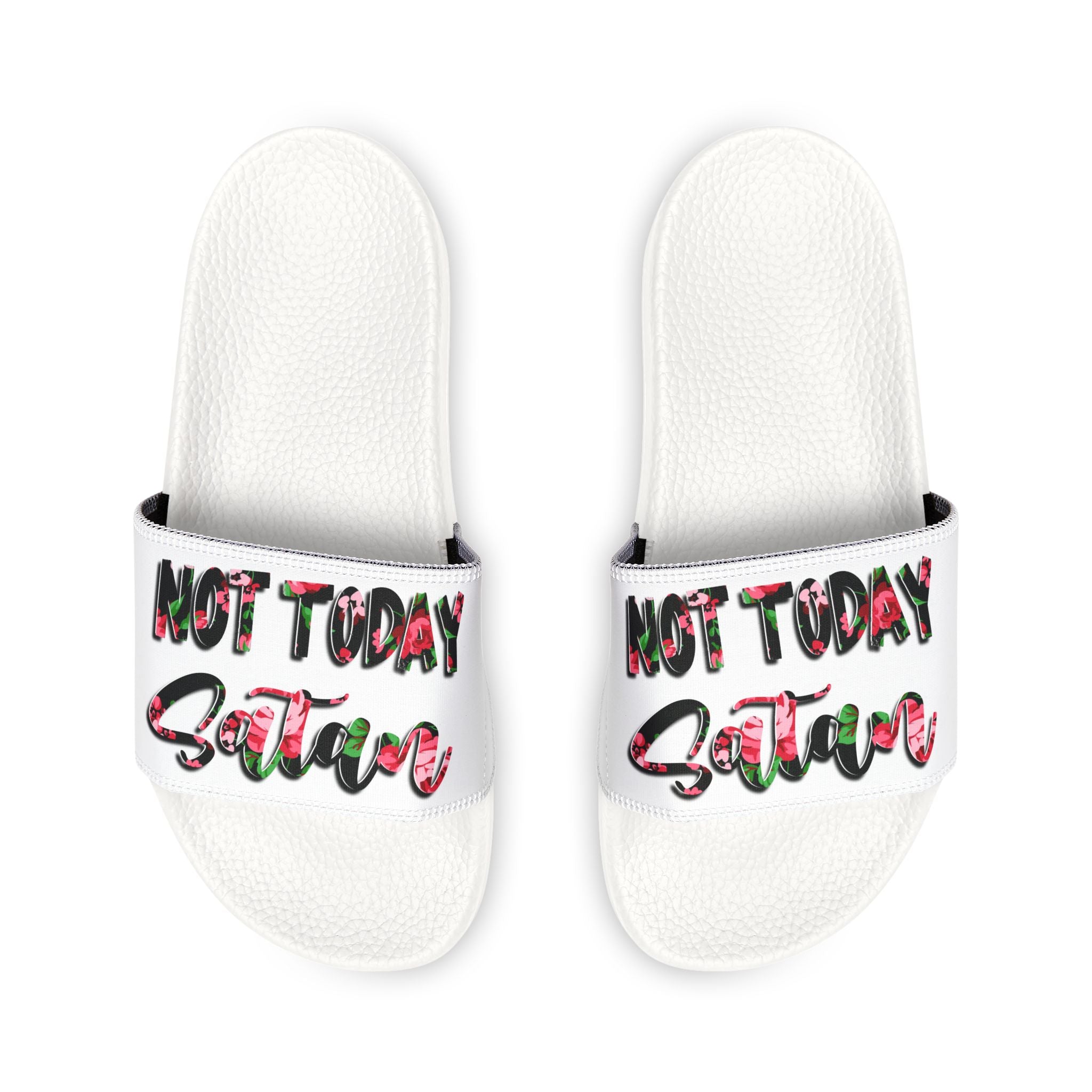 Not today Satan Christian Women's Removable-Strap Sandals