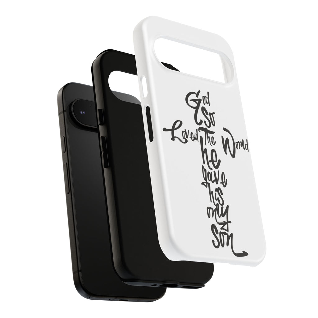 John 3:16 Bible Verse Christian Cross Phone Case — “God So Loved the World He Gave His Only Son”