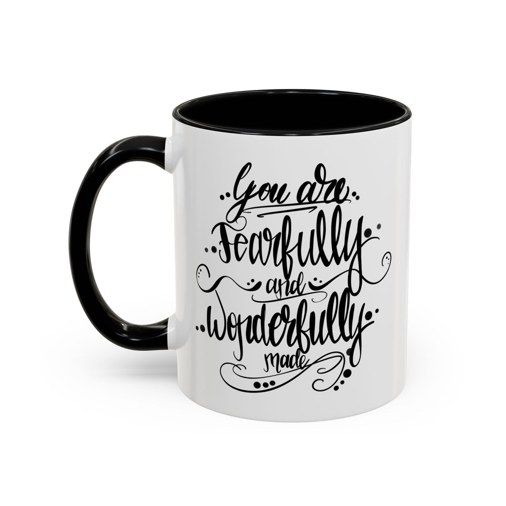 Inspirational Coffee Mug — "You Are Fearfully and Wonderfully Made" Accent Mug