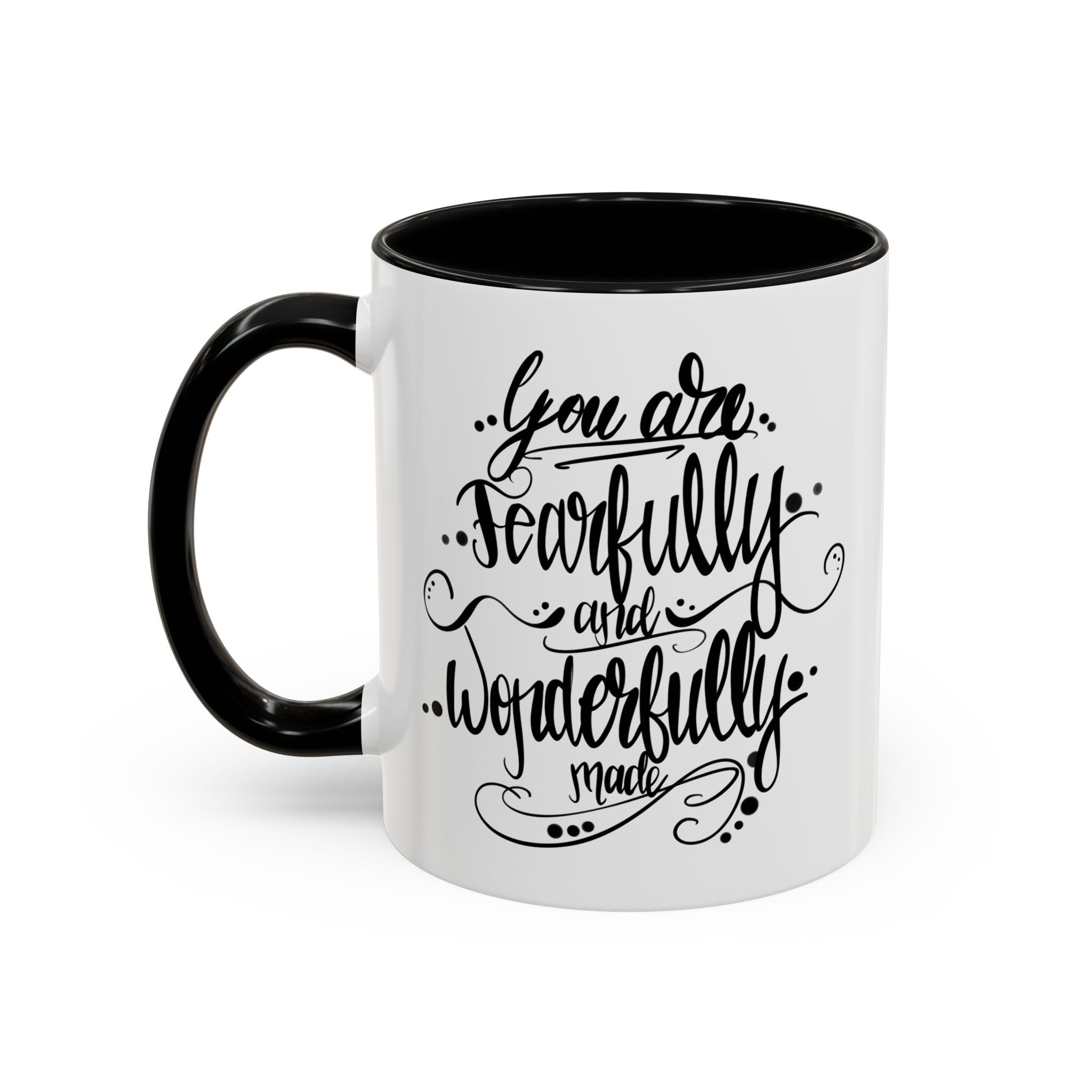 Inspirational Coffee Mug — "You Are Fearfully and Wonderfully Made" Accent Mug