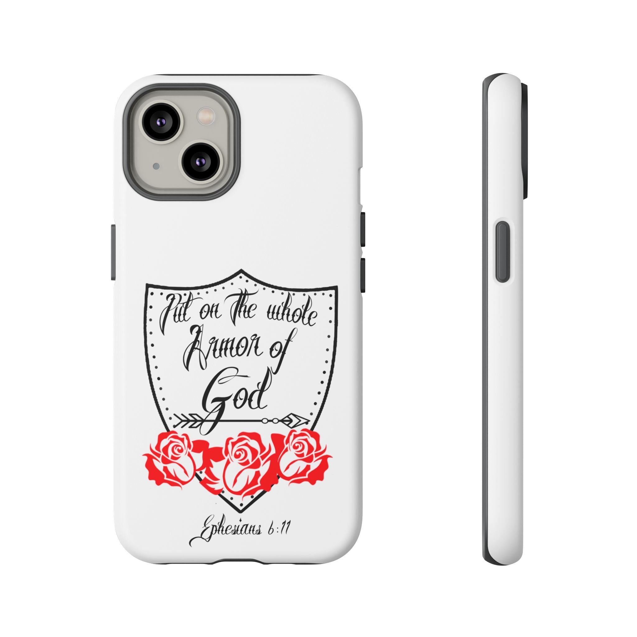 Armor of God Phone Case — Ephesians 6:11 Christian Floral Protective Cover