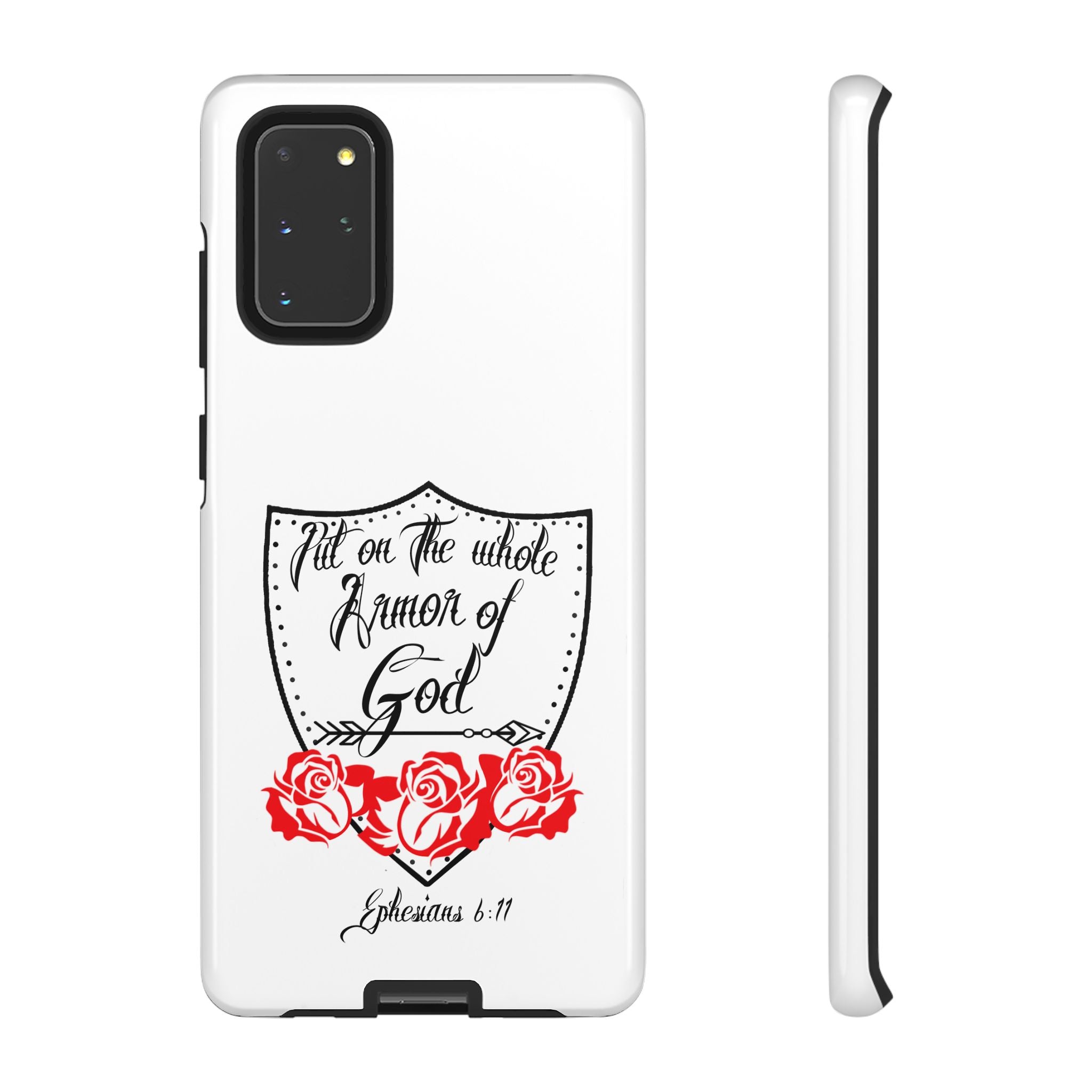 Armor of God Phone Case — Ephesians 6:11 Christian Floral Protective Cover