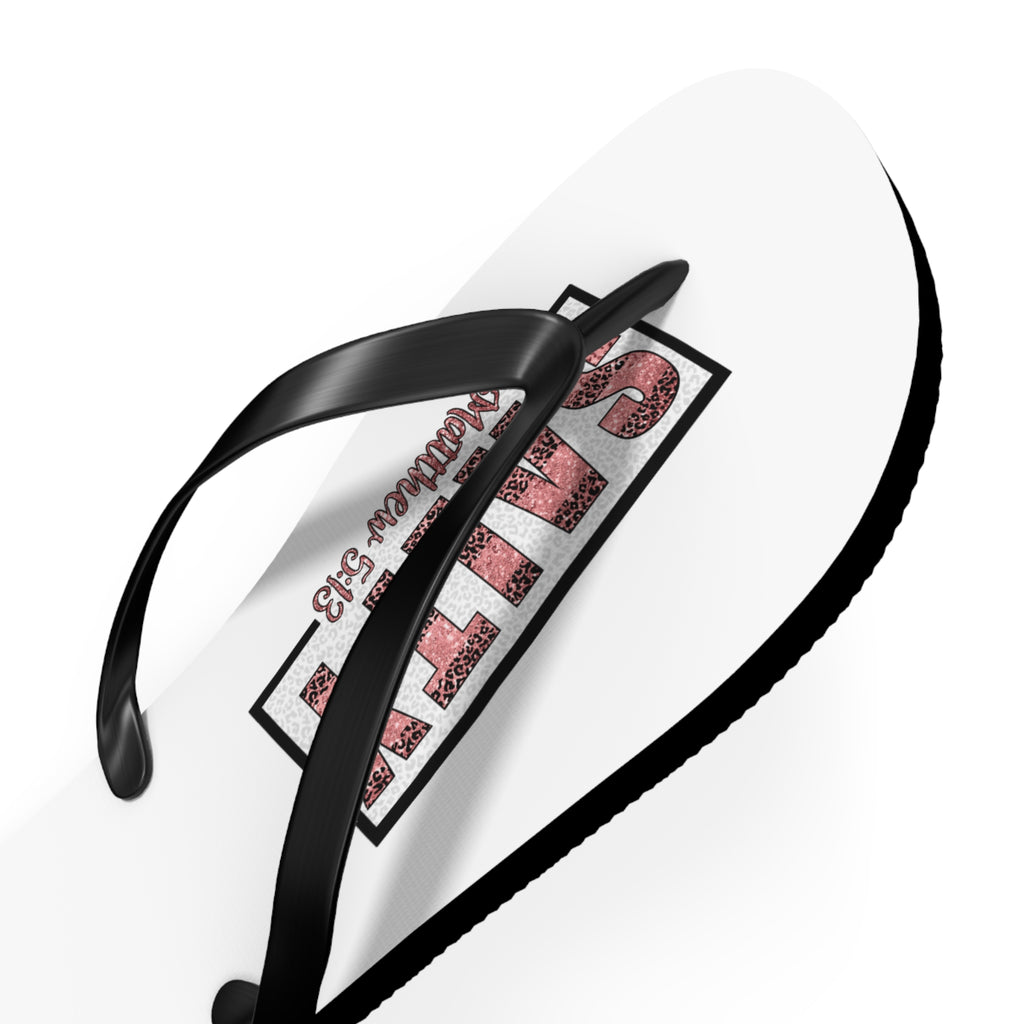 Flip Flops - Salty Bible Verse Graphic Sandals
