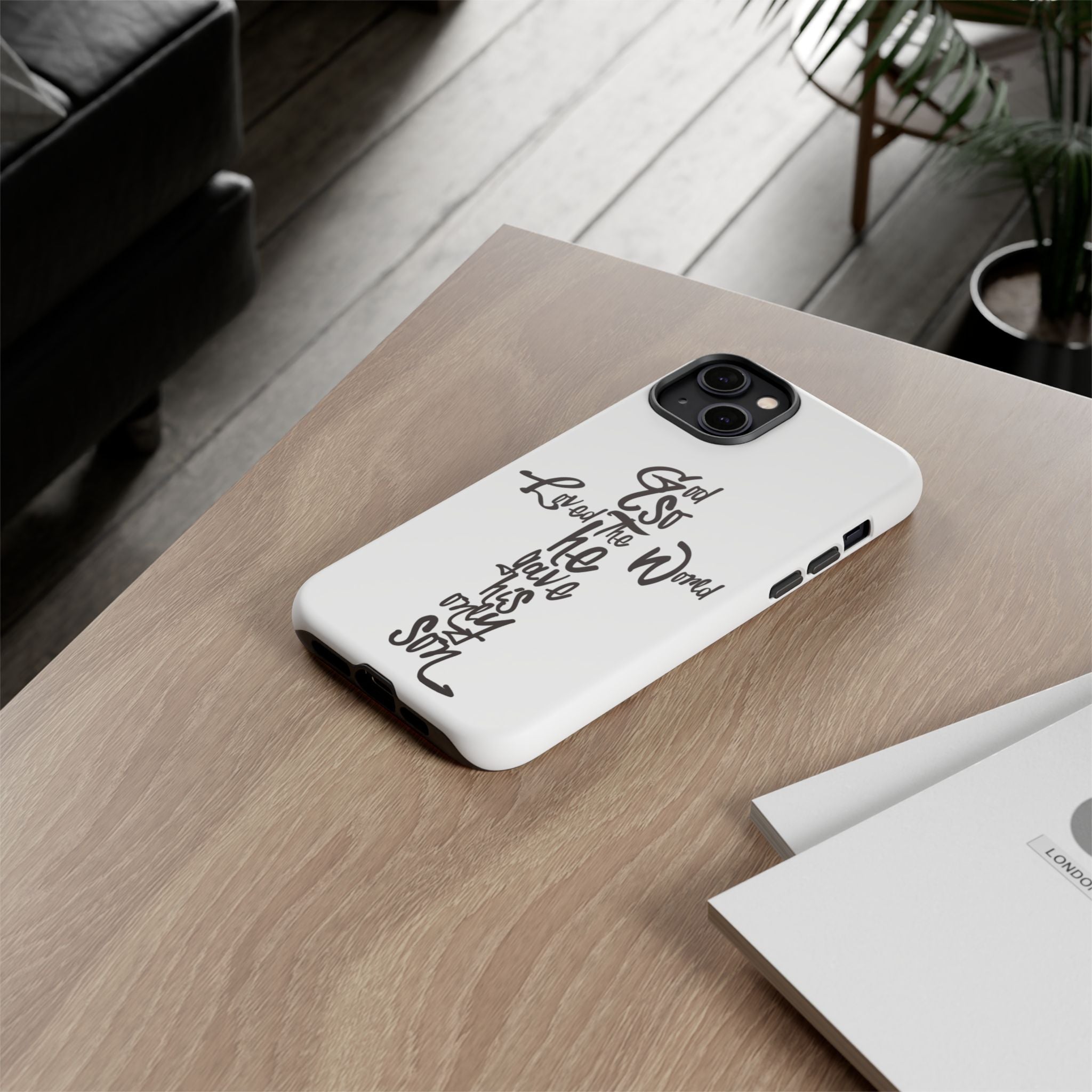 John 3:16 Bible Verse Christian Cross Phone Case — “God So Loved the World He Gave His Only Son”